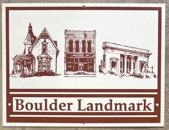 24 X18 Inch Boulder Landmark Metal Sign