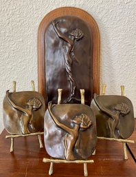 The Spirit Of Health Humanitarian Of The Year Award With 4 Miniature Spirit Of Health Bronzes By Darlis Lamb