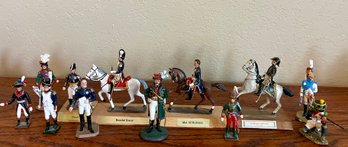 Vintage Metal Toy Soldiers - Soult - Davout - Mal Serurier - Marchel Berthier - Del Prado - Rose - C. B. G.