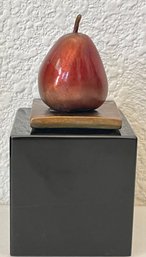 Sweet Little Red Pear (52 Of 100) Bronze By Darlis Lamb