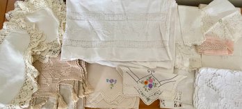 Antique Cut Work, Embroidery, Hand Tatted Lace, Crocheted Linens