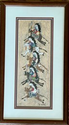 1998 Lila Hahn Limited Edition Print #4 Of 300 - 5 Horse And Riders