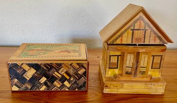 Japanese Vintage House Puzzle Box Bank And A Vintage Japanese Decorative Working Secret Puzzle Box