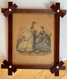 Antique La Corbeille 1868 Number 897 Victorian Framed Print