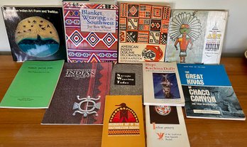 Native American Books - Blanket Weaving, American Indian Art, Design And Decorative, Hopi Kachina Dolls, Etc.