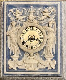 Stunning Vintage Large Blue Incolay Stone Clock