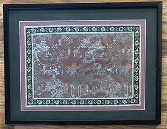 Small Framed Chinese Silk Tapestry