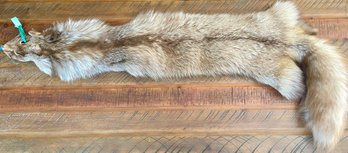 Full Natural Red Fox Fur Stole With Head And Tail - Scarf - Pelt