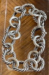 David Yurman Sterling Silver 7' Link Bracelet Total Weight 33.1 Grams