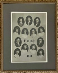 1912 Fort Collins High School Framed Class Photograph