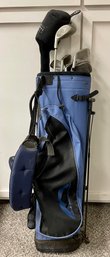 Izzo Sun Mountain Golf Bag With Nancy Lopez Black Wolf Lee-line Clubs