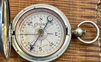 Antique Gydawl Compass 1915 In Silver Tone Case And Original Box.