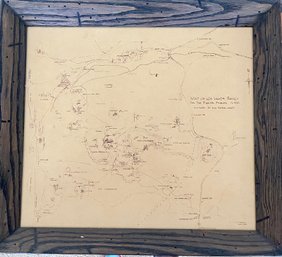 Hand Sketched Map Of Los Lagos Ranch For The Fishing Friends Sketched By Bill Sayize Arnt Boulder