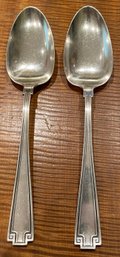 116 Grams Total - Gorham 1913 Sterling Silver Etruscan - (2) 8.5' Serving Spoons