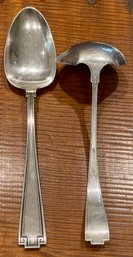 126 Grams Total - Gorham 1913 Sterling Silver Etruscan - 8.5' Serving Spoon And 7' Ladle