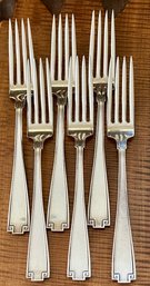 264 Grams Total - Gorham 1913 Sterling Silver Etruscan - (6) 7' Dinner Forks