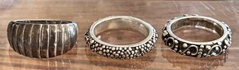 3 Sterling Silver Rings - 2 Lois Hill And 1 Cellini (as Is) - Total Weight -