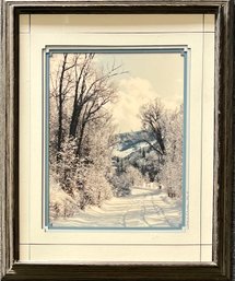 Edwards Photography Winter Shadows Signed Photograph In Frame 1993