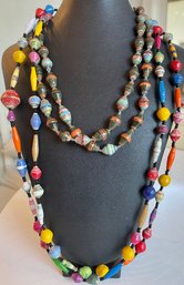 2 Fair Trade Paper Bead Necklaces