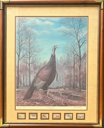 Don Edwards Sentinel - Wild Turkey Signed Limited Edition Print 504 Of 750 In Frame