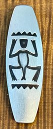 Rare Jorgen Jensen Denmark Pewter Aztec Tribal Frog Brooch Design 170