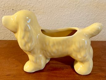 Vintage McCoy Pottery Yellow Spaniel Dog Planter Pot