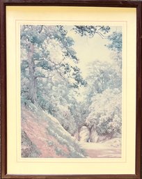 Vintage Framed Forest Decor Print