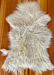 Authentic White Icelandic Sheep Skin Rug