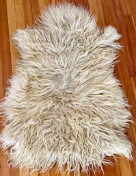 Authentic White Icelandic Sheep Skin Rug