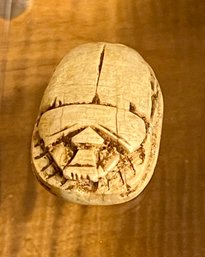 Antique Hand Carved Bone Scarab Bead