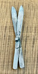 Vintage Sterling Silver Ski Pin - Total Weight 7.3 Grams