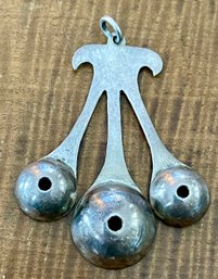 Mid Century Danish Sterling Silver Cherries Modernist Pendant - 9.5 Grams