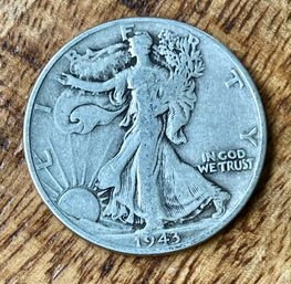 1943 Silver Liberty Walking Half Dollar Coin