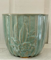 1947 McCoy Pottery - 7' Lotus Flower Footed Plant Pot - Jardiniere