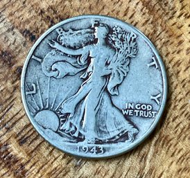 1943 Silver Walking Liberty Half Dollar Coin