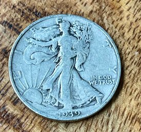 1939 Walking Liberty Half Dollar Coin