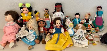 Doll Lot - Sztuka Doll, Porcelain, Sleepy Eye, Wood Pull String, Walt Disney, Effanbee, And More