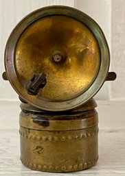 Antique Justrite Brass Miner's Lamp Circa 1920