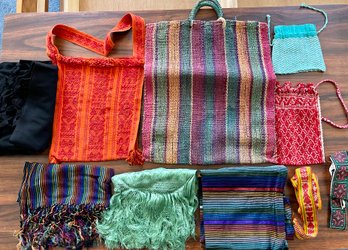 Mexico Hand Woven Bags And Robozos (Colorful Scarfs)