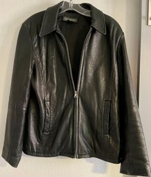 Banana Republic Calf Skin Leather Coat Size Medium