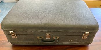Monarch Vintage Grey Blue Suitcase