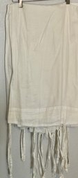 (4) Eddie Bauer Home 100 Percent Cotton Tie Top Curtains