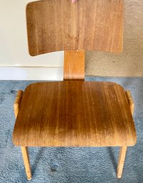 MCM Hillestak By Robin Day For Hille Teak Wood Round Back Chair (as Is)