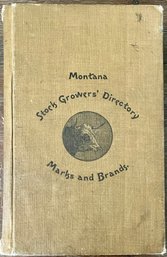 Antique Van Dersal & Conner's Montana Stock Grower's Directory Marks & Brands 1872 - 1900 Hardback Book