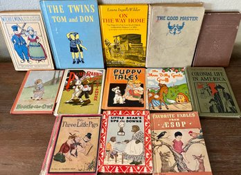 Antique Children's Books - The Good Master- On The Way Home - Hootie The Owl - Peter Rabbit - Puppy Tails