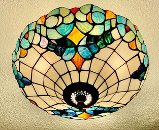 Lovely Stained Glass Fixture Shade (shade Only)