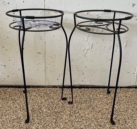 (2) Wrought Iron Plant Stands