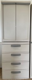 Sterilite 2 Piece Stacking 4 Drawers 2 Cabinet Storage Unit