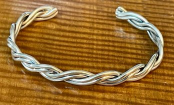 Sterling Silver Twist Cuff Bracelet - Total Weight 20.8 Grams