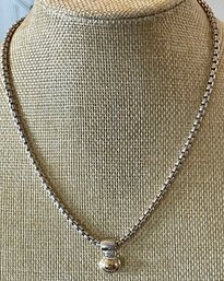 Sterling Silver Zina 18 Inch Necklace And Pendant - Total Weight 33.8 Grams